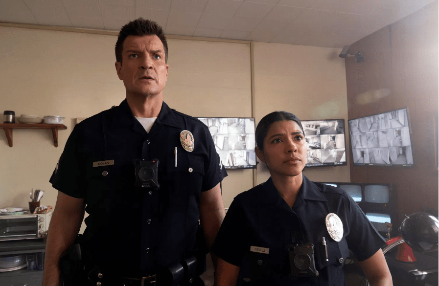Nathan Fillion and Lisseth Chavez/'The Rookie'/Disney|Mike Taing